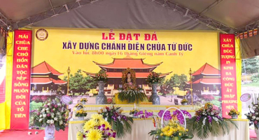 Lễ đặt đá xây dựng chánh diện chùa Từ Đức