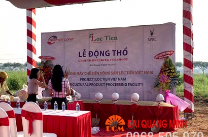 Lễ động thổ – Nhà máy chế biến nông sản Lộc Tiến Việt Nam