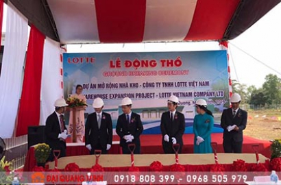 Lễ động thổ: Dự án mở rộng nhà kho – Công ty Lotte Việt Nam