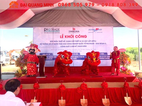 Lễ khởi công hệ thế xử lý nước thải KCN Quốc Tế Protrade giai đoạn 2