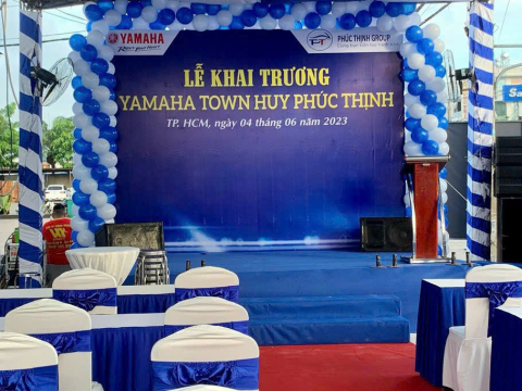 Lễ khai trương Yamaha Phúc Thịnh - Đường Trần Đại Nghĩa, Bình Chánh, TP. HCM Công ty Tổ chức sự kiện Đại Quang Minh kính chúc Quý khách hàng: Khai Trương Hồng Phát - Làm Ăn Phát Tài